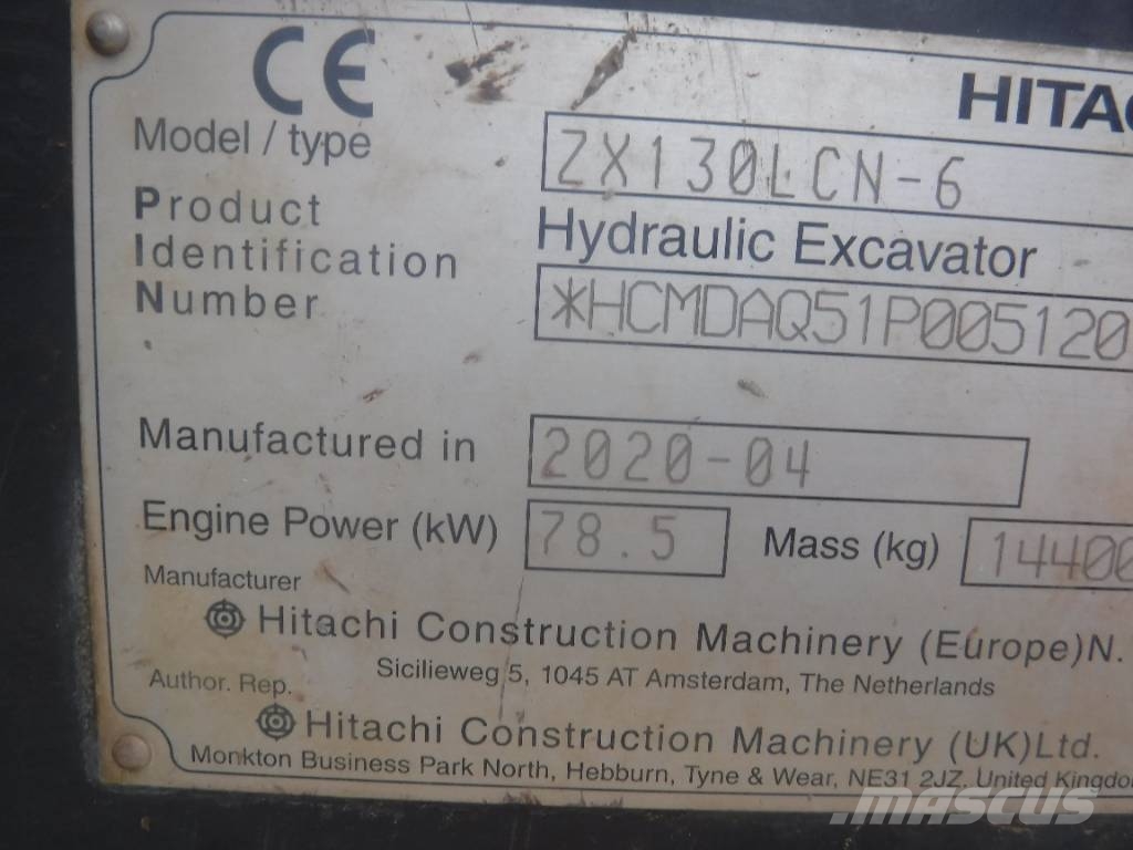 Hitachi ZX 130 LC N-6 Pásová rýpadla