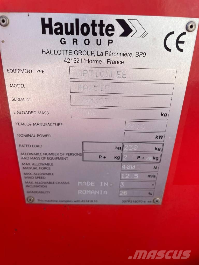Haulotte HA 15 IP Karos emelők