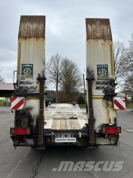 Müller-Mitteltal T4 4-Achs Tieflader Radmulden luftgefedert T4 4-Ac Mélybölcsős