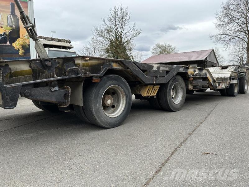 Müller-Mitteltal T4 4-Achs Tieflader Radmulden luftgefedert T4 4-Ac Mélybölcsős