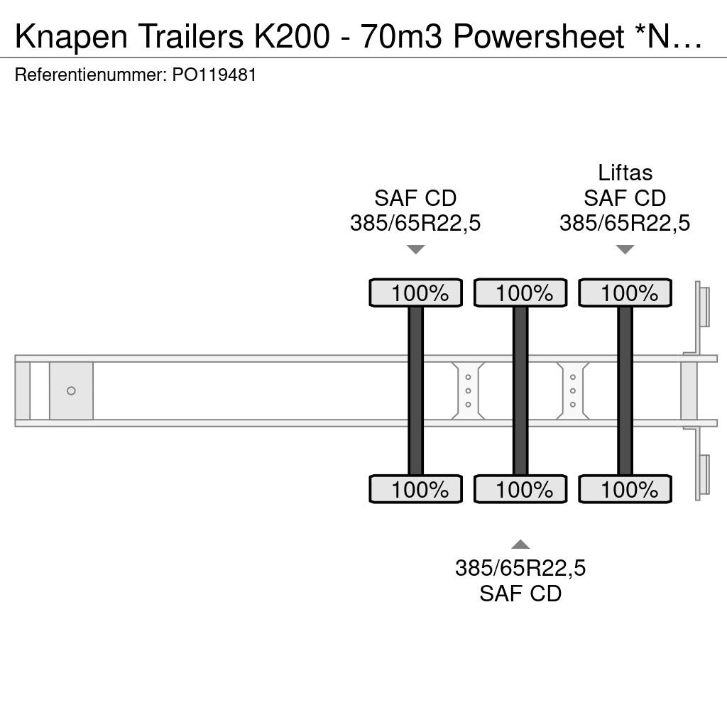 Knapen Trailers K200 - 70m3 Powersheet *Nieuw / Neu* Puspriekabės su grindimis
