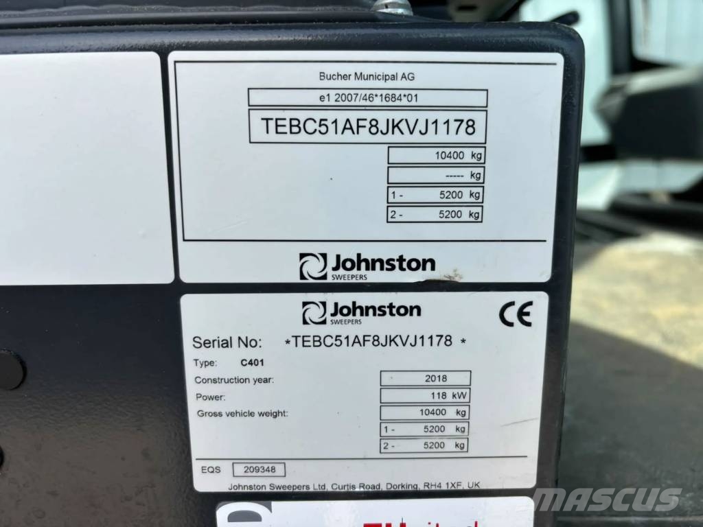 Johnston CX401 - 80 km/h - Sweeper 掃倉機
