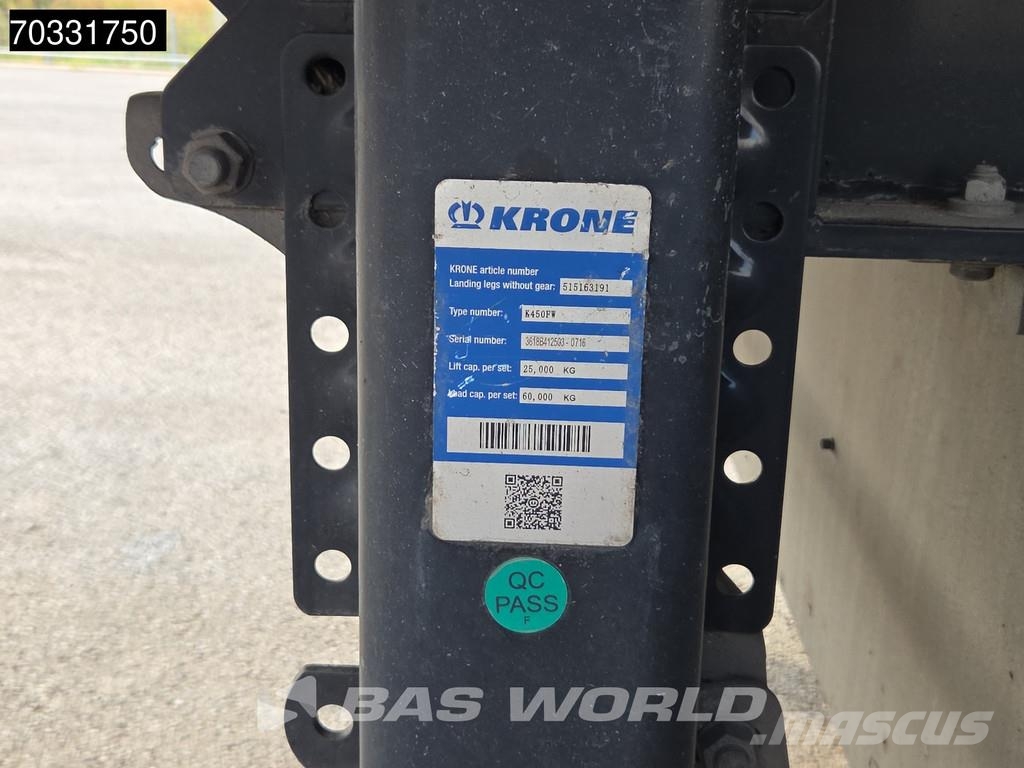 Krone SD 3 axles 2xLift Axle Sliding Roof Palletbox Тентовані напівпричепи