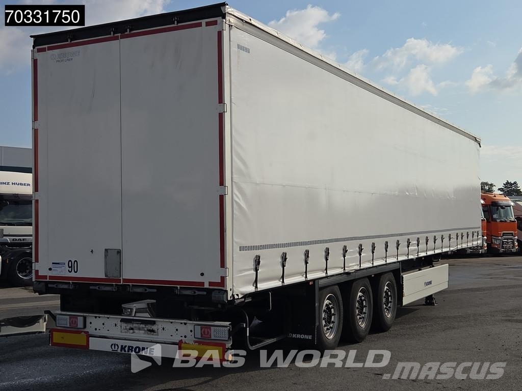 Krone SD 3 axles 2xLift Axle Sliding Roof Palletbox Semirimorchi tautliner
