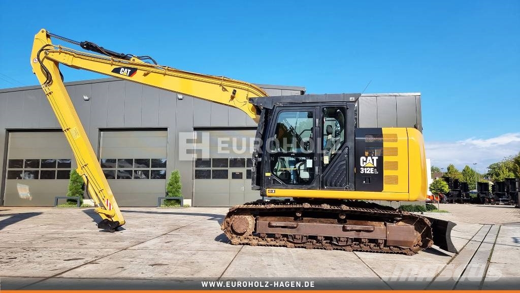 CAT 312 E L, Bagger mit Long Reach 12 m, Klima, Kamera Rupsgraafmachines