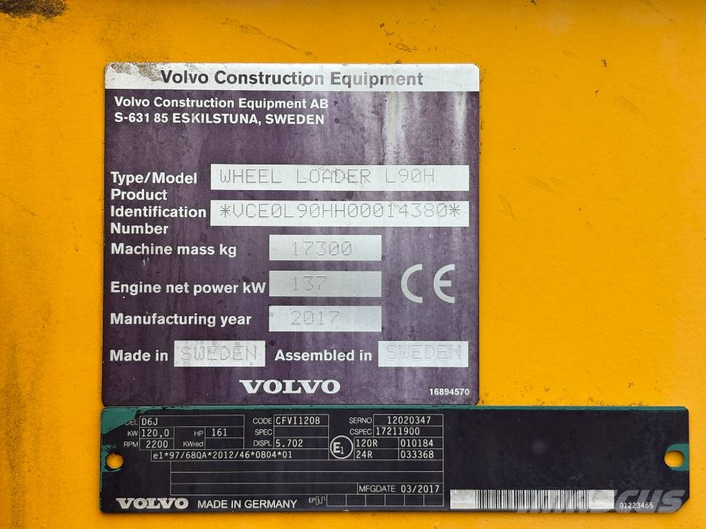 Volvo L 90 H Iekrāvēji uz riteņiem