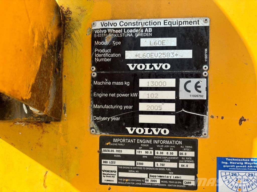 Volvo L 60 E ホイールローダー・タイヤショベル