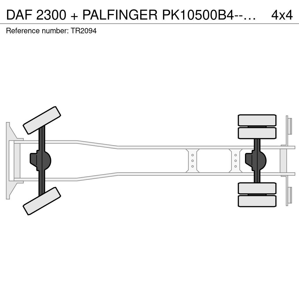 DAF 2300 + PALFINGER PK10500B4---3X EXT. + 4X4 + 3-SID Rabljeni žerjavi za vsak teren
