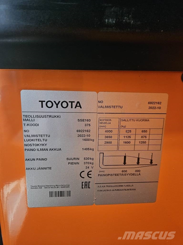 Toyota BT SSE160 Samopogonski ručni viljuškari