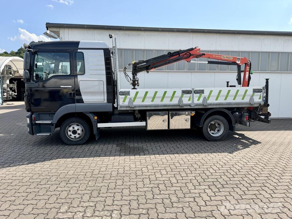 MAN TGL 8.180 3 Seitenkipper mit abnehmbaren Heckkran Kranwagen