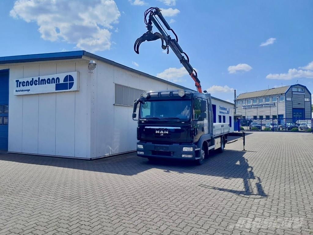 MAN TGL 8.180 3 Seitenkipper mit abnehmbaren Heckkran Kranwagen