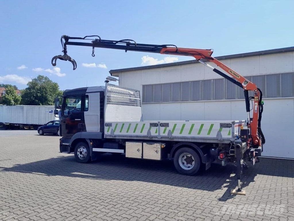 MAN TGL 8.180 3 Seitenkipper mit abnehmbaren Heckkran Kranwagen
