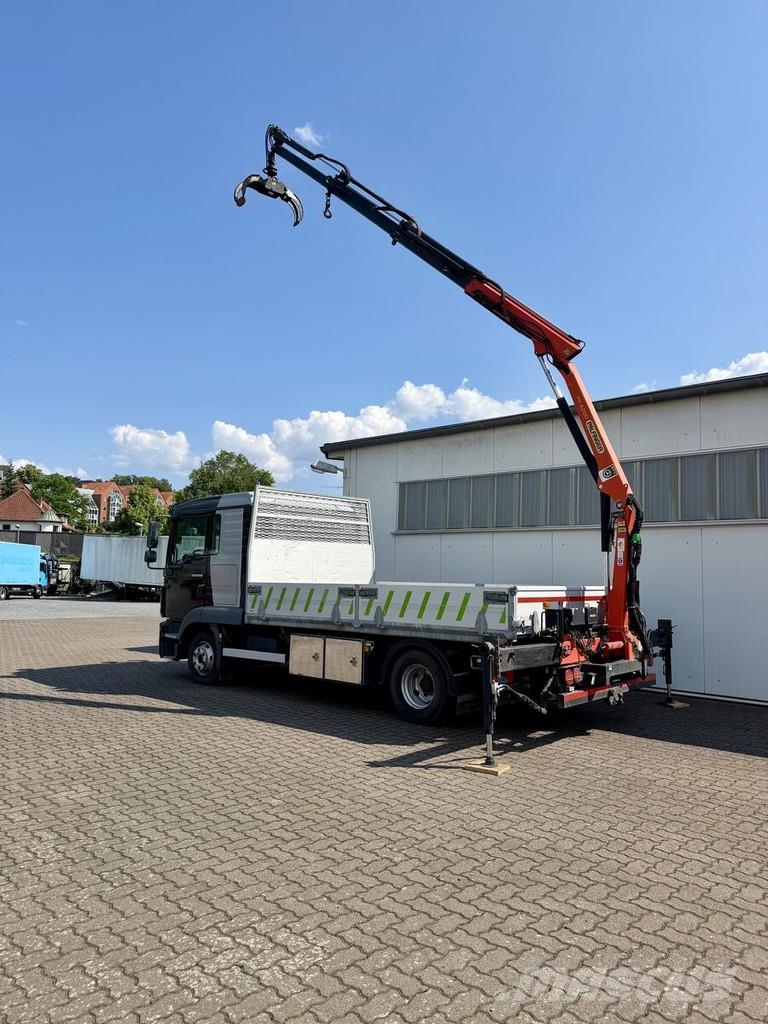 MAN TGL 8.180 3 Seitenkipper mit abnehmbaren Heckkran Kranwagen