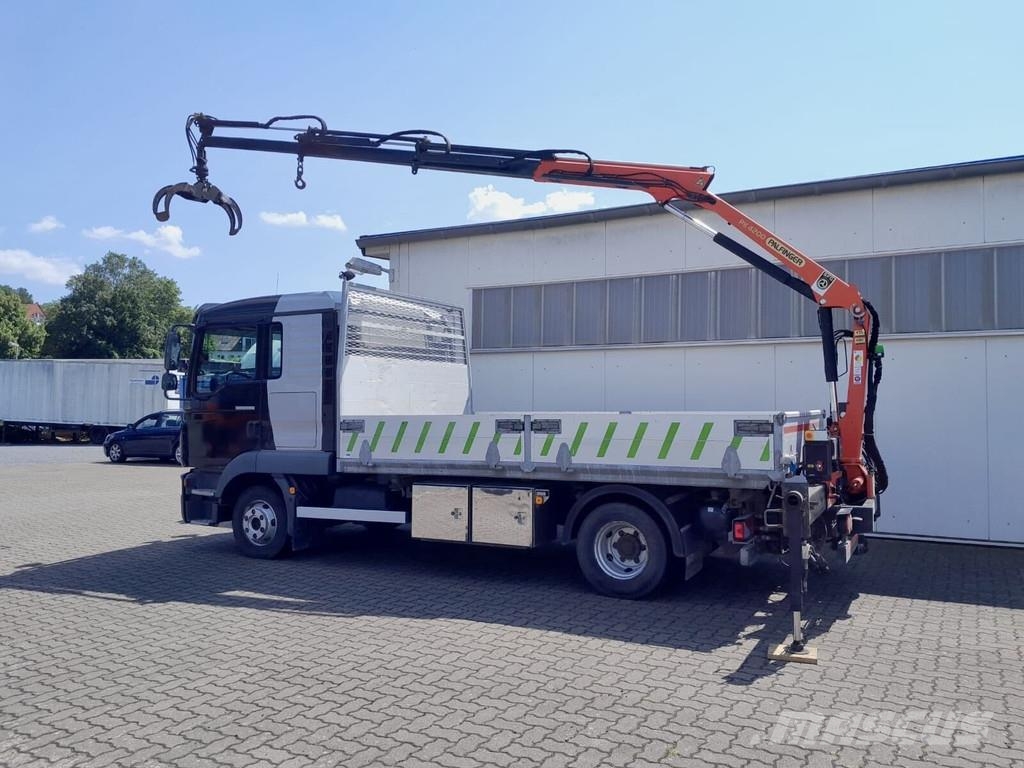 MAN TGL 8.180 3 Seitenkipper mit abnehmbaren Heckkran Kranwagen