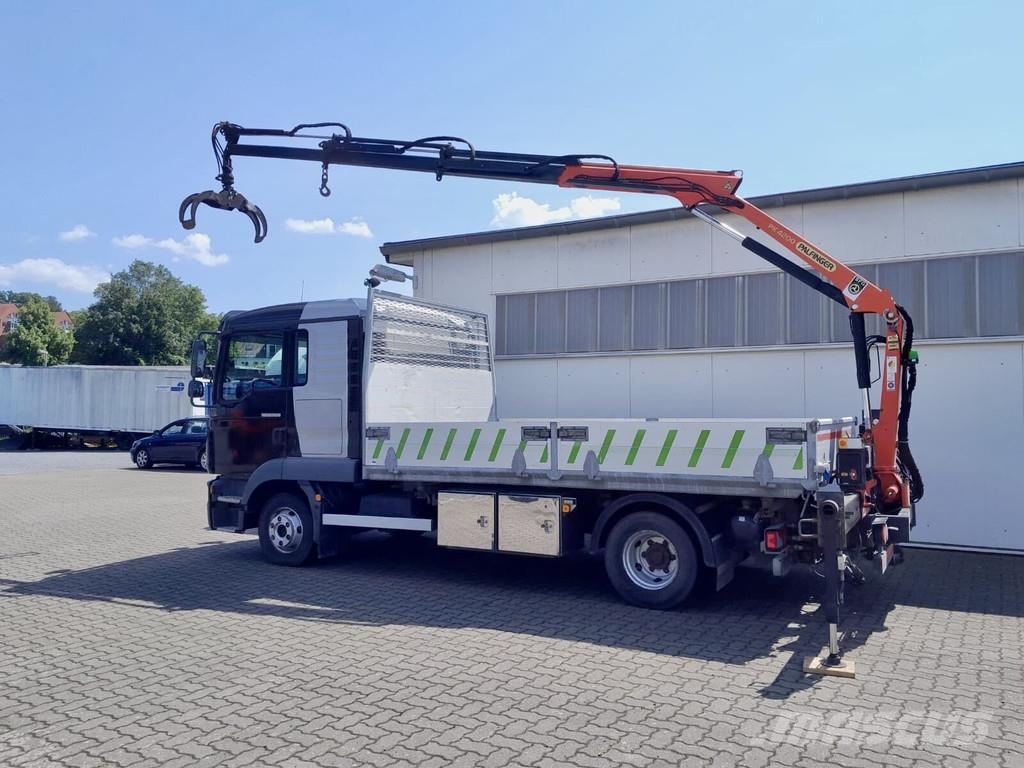 MAN TGL 8.180 3 Seitenkipper mit abnehmbaren Heckkran Kranwagen