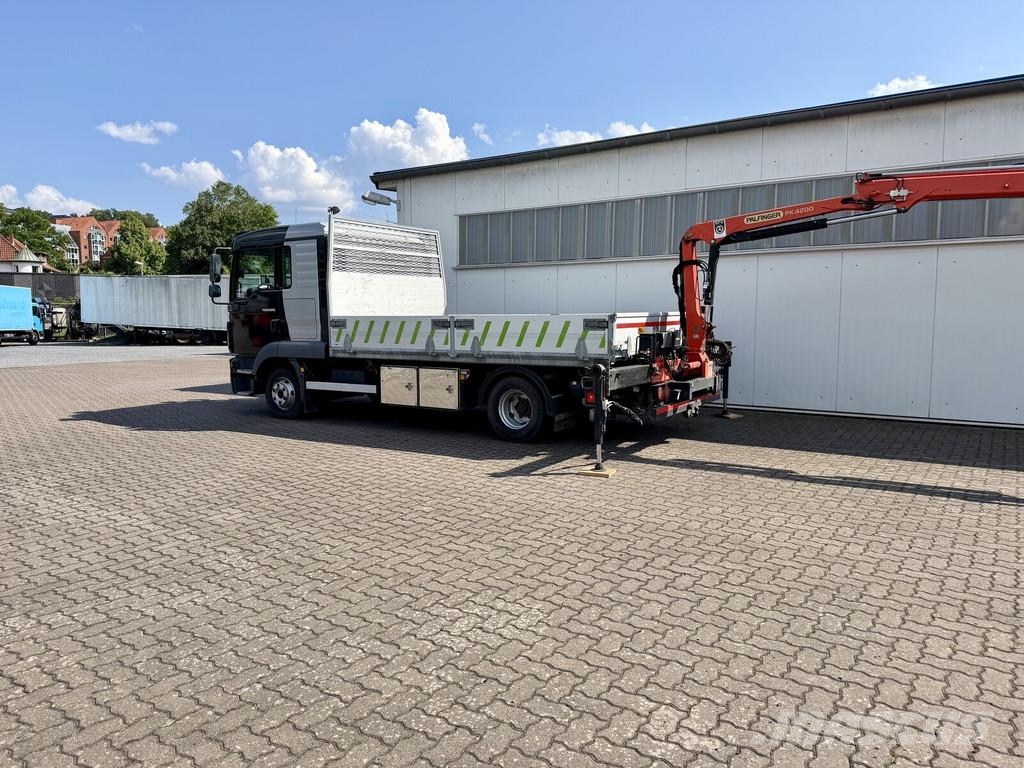 MAN TGL 8.180 3 Seitenkipper mit abnehmbaren Heckkran Kranwagen