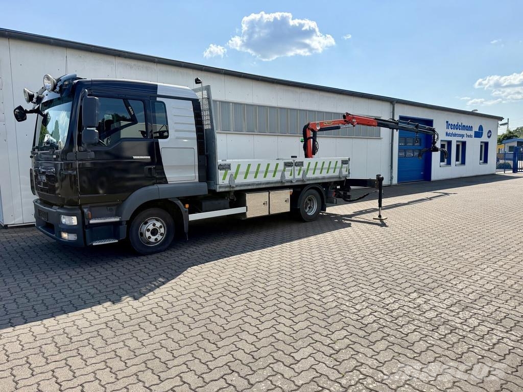 MAN TGL 8.180 3 Seitenkipper mit abnehmbaren Heckkran Kranwagen