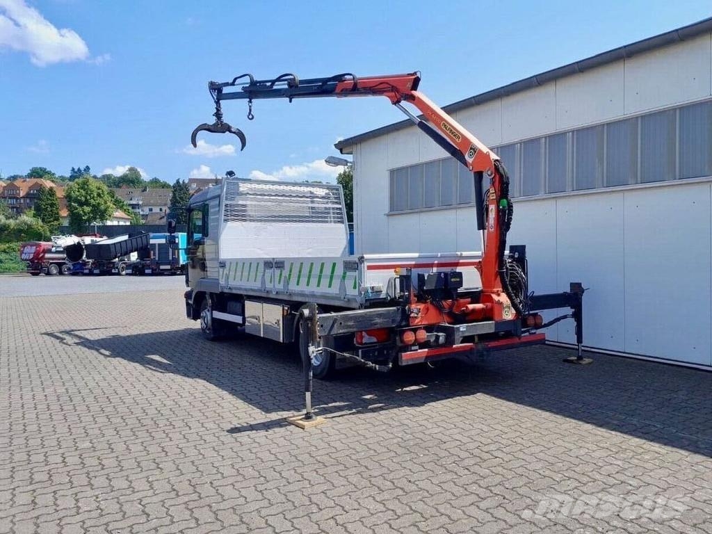 MAN TGL 8.180 3 Seitenkipper mit abnehmbaren Heckkran Kranwagen