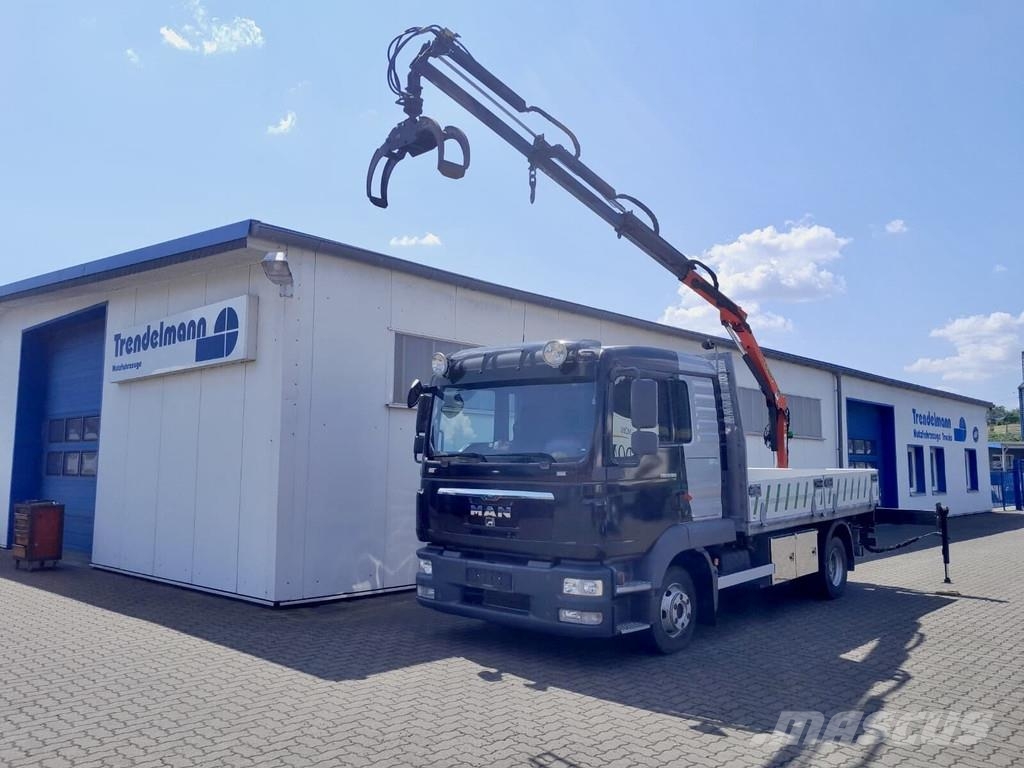 MAN TGL 8.180 3 Seitenkipper mit abnehmbaren Heckkran Kranwagen
