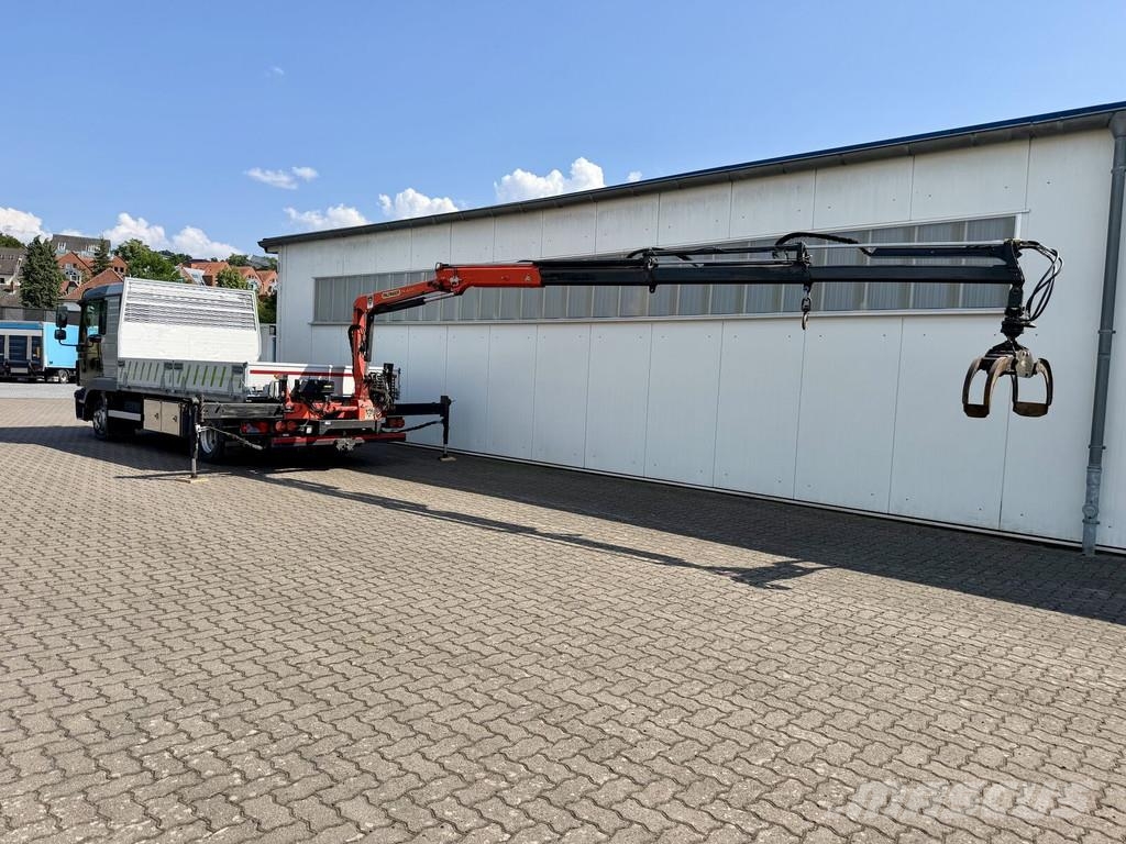 MAN TGL 8.180 3 Seitenkipper mit abnehmbaren Heckkran Kranwagen