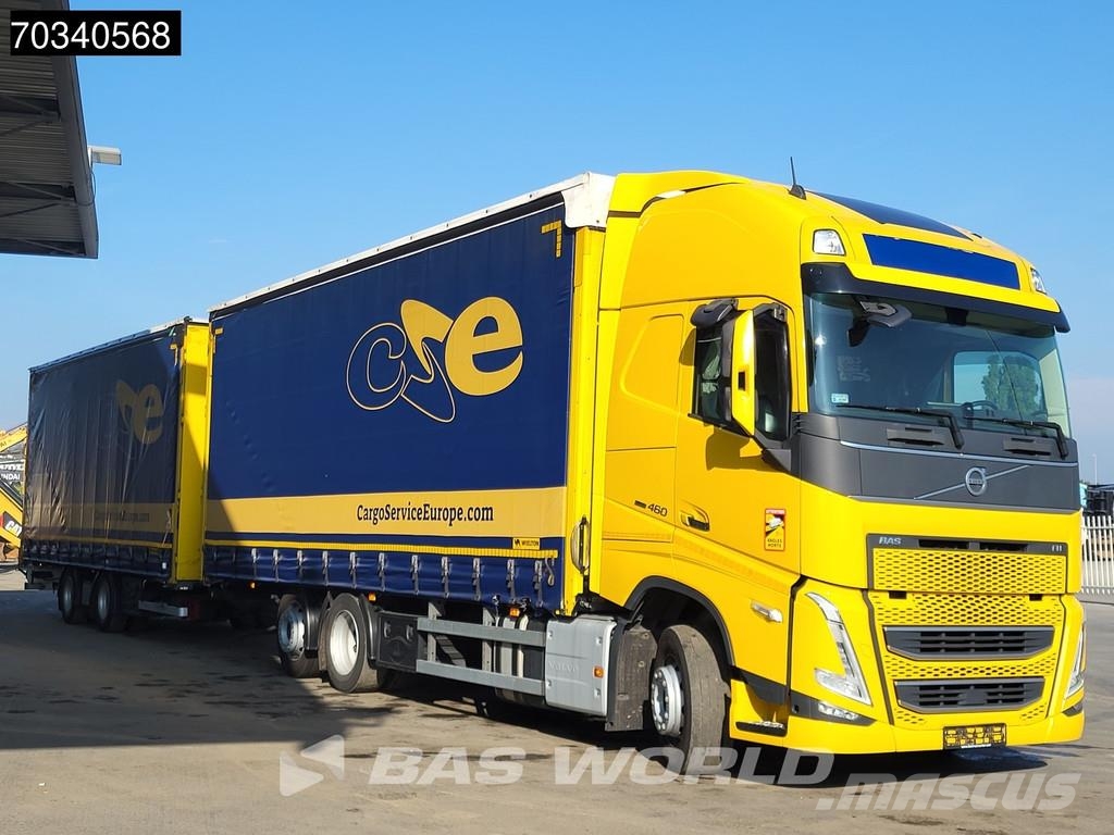 Volvo FH 460 6X2 Combi LNG Engine Curtainsider Sliding r شاحنات بغطاء جانبي
