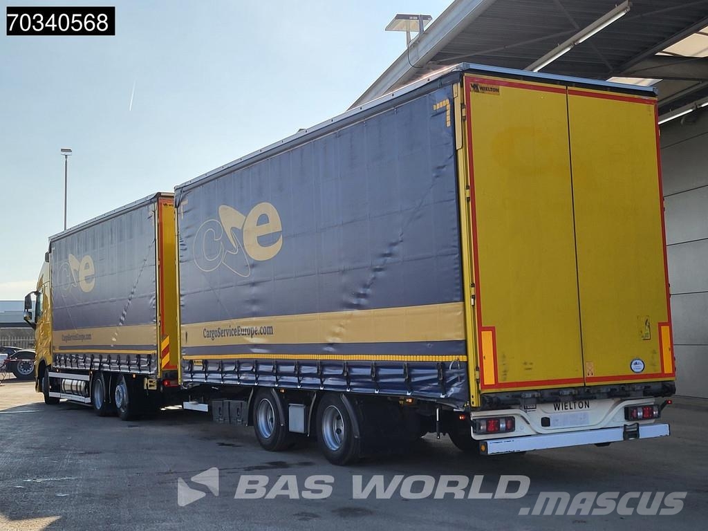 Volvo FH 460 6X2 Combi LNG Engine Curtainsider Sliding r شاحنات بغطاء جانبي