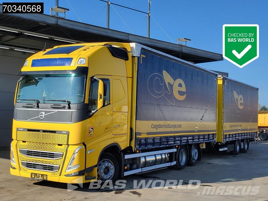 Volvo FH 460 6X2 Combi LNG Engine Curtainsider Sliding r شاحنات بغطاء جانبي