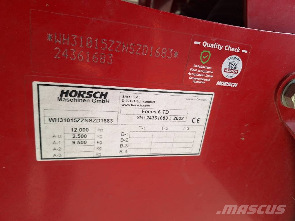 Horsch Focus 6 TD Сівалки