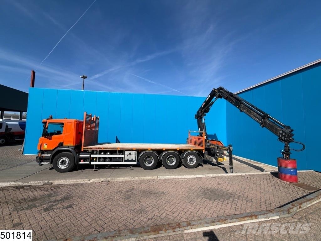 Scania P 450 8x4, EURO 6, Retarder, PTO, Hiab Camiones de cama baja