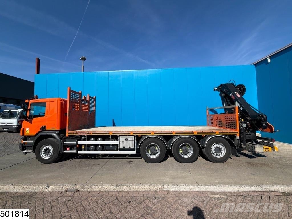 Scania P 450 8x4, EURO 6, Retarder, PTO, Hiab Camiones de cama baja