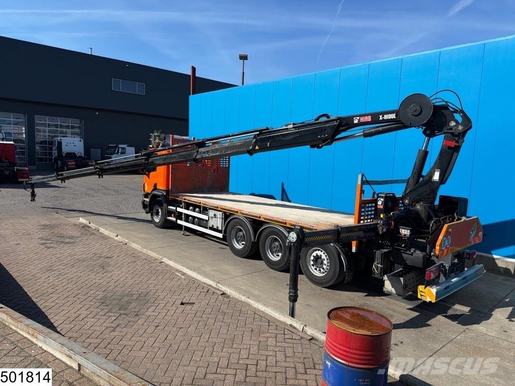 Scania P 450 8x4, EURO 6, Retarder, PTO, Hiab Camiones de cama baja
