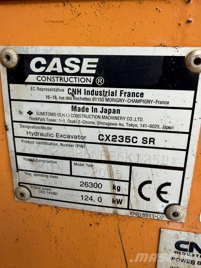 CASE CX 235 C SR Crawler excavators