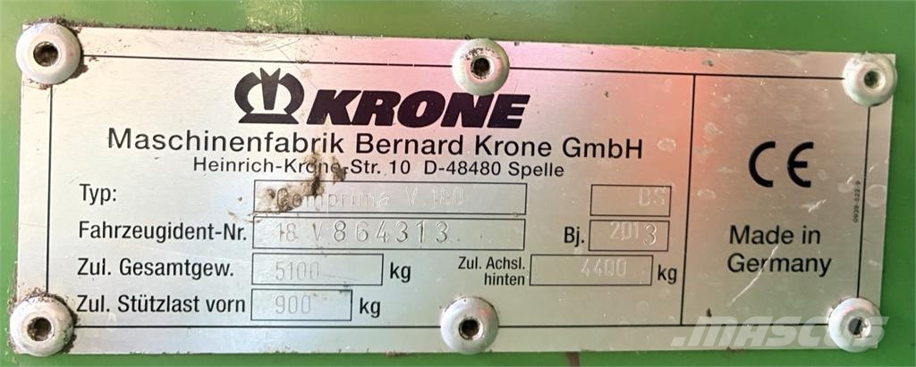 Krone Comprima V 180 XC Kmetijstvo - drugo