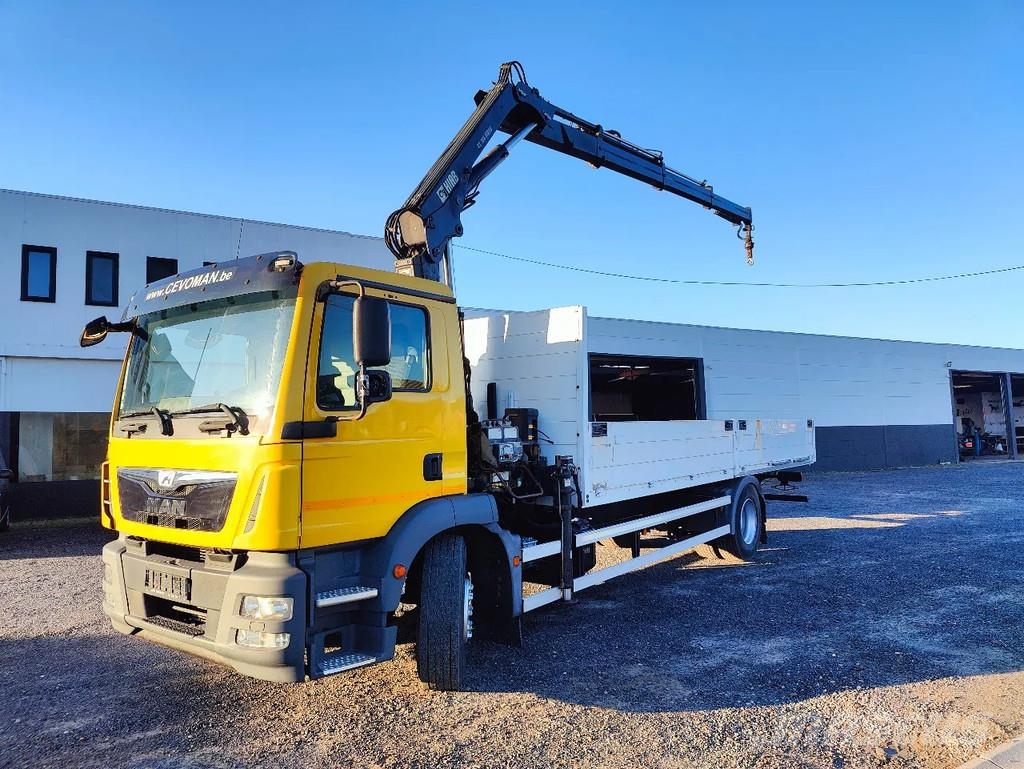 MAN TGM 18.250 Open box + HIAB 166-3 Flakbilar