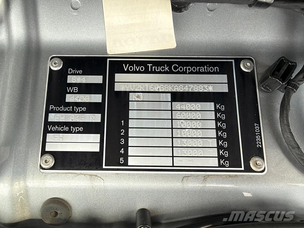 Volvo FH540 8X4 EURO6 + RETARDER + STEEL/AIR + LIFTING A شاحنات قلابة
