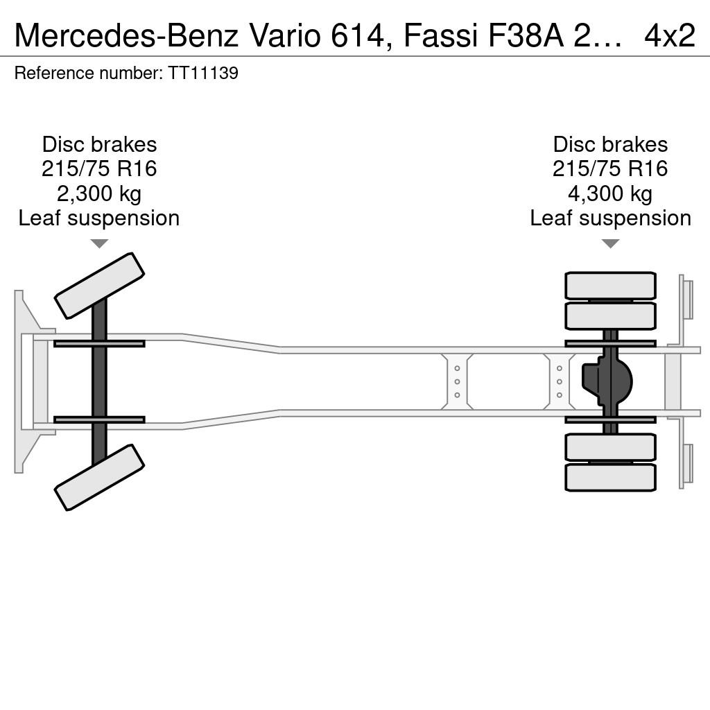 Mercedes-Benz Vario 614, Fassi F38A 2, Rotator, 2 x Extra Funkti Автокраны
