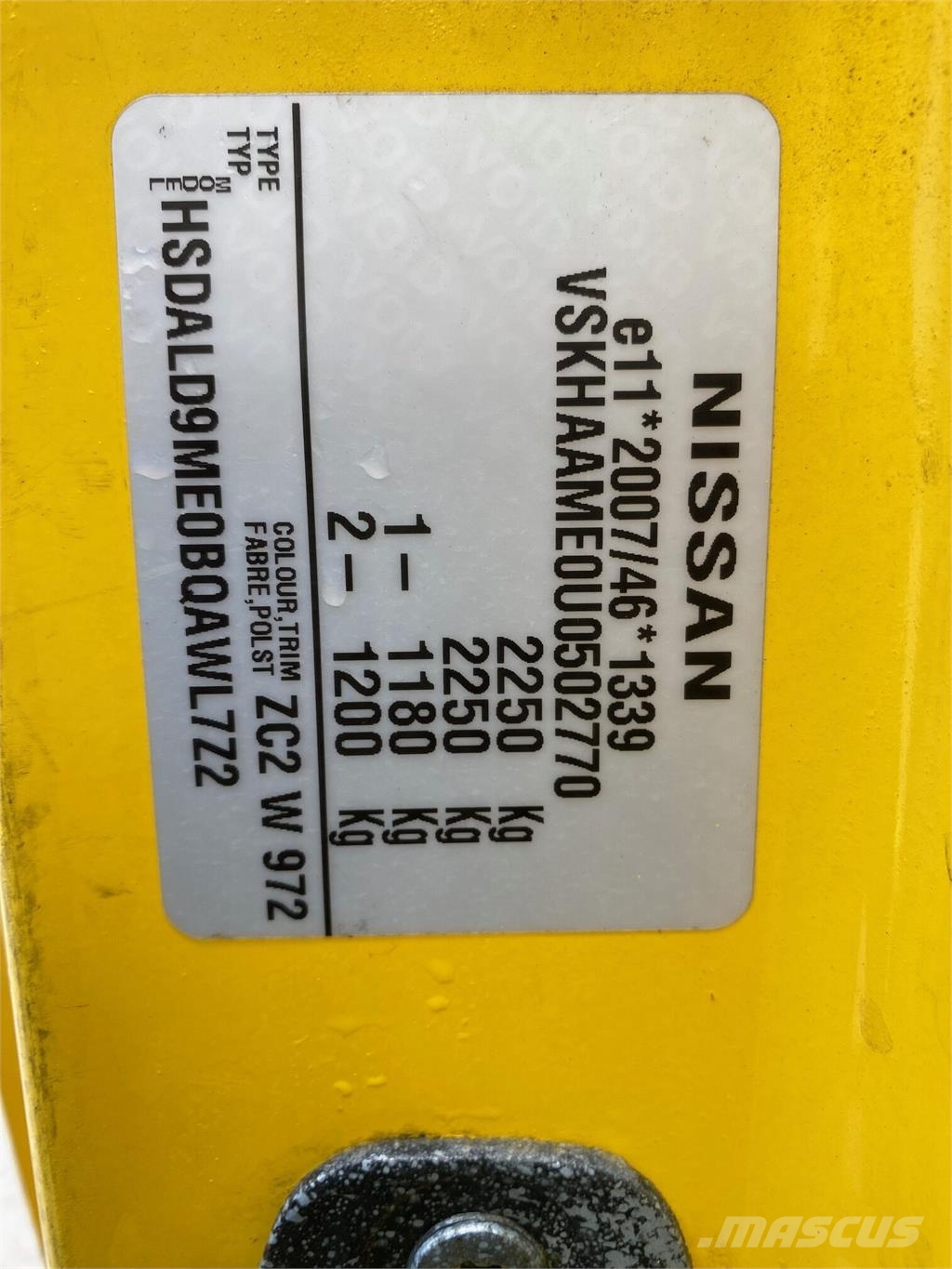 Nissan e-NV200 VIN 770 Dostavna vozila / kombiji