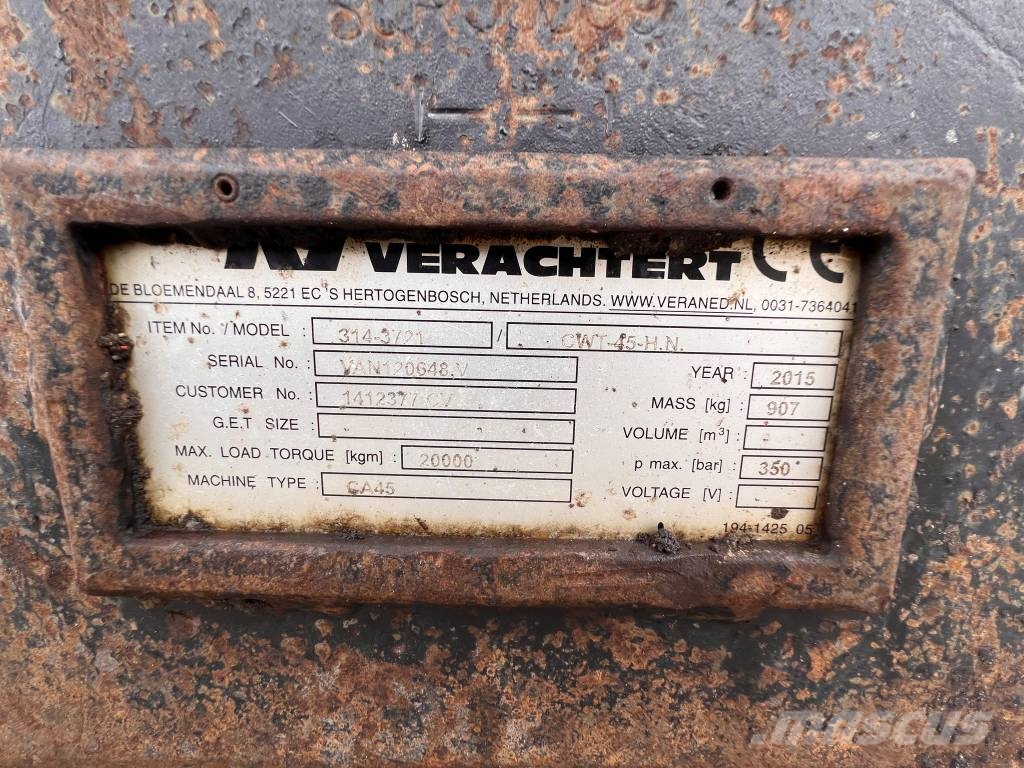 Verachtert CW45 Kantelstuk - Tilting Coupler Snelkoppelingen