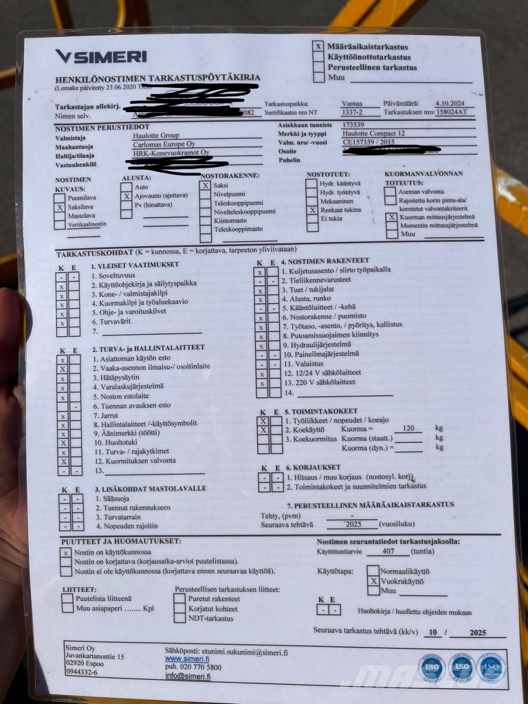 Haulotte Compact 12 Scheren-Arbeitsbühnen