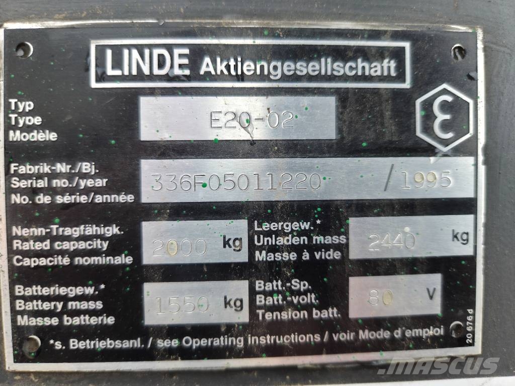Linde E 20 Electric forklifts