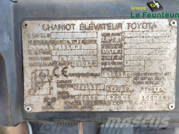 Toyota 02-7 FG A 50 Περονοφόρα ανυψωτικά κλαρκ με φυσικό αέριο LPG