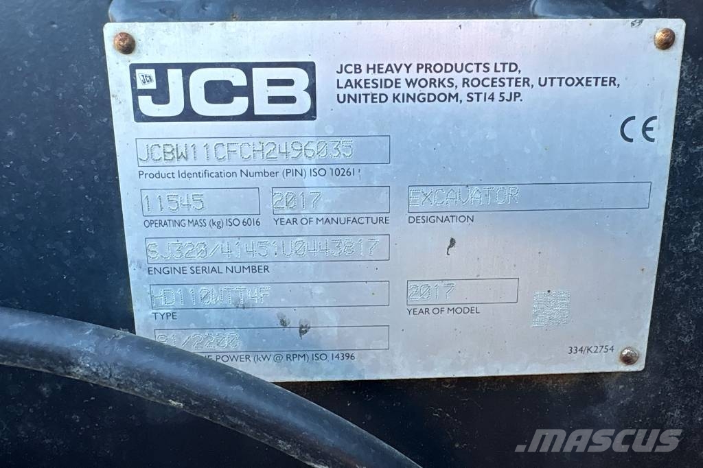 JCB Hydradig 110W inkl 3 skopor och Palmse kärra Hjulgrävare