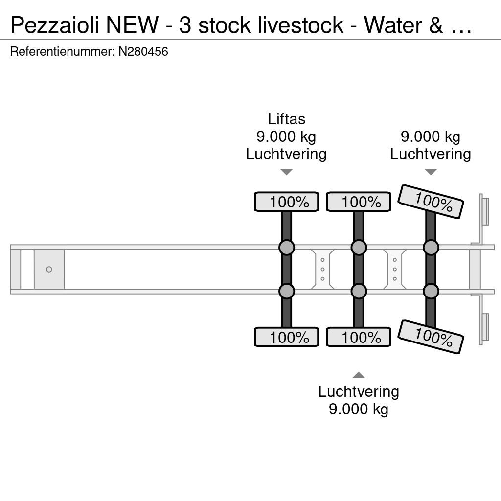 Pezzaioli NEW - 3 stock livestock - Water & Ventilation - St Dzīvnieku transportēšanas piekabes
