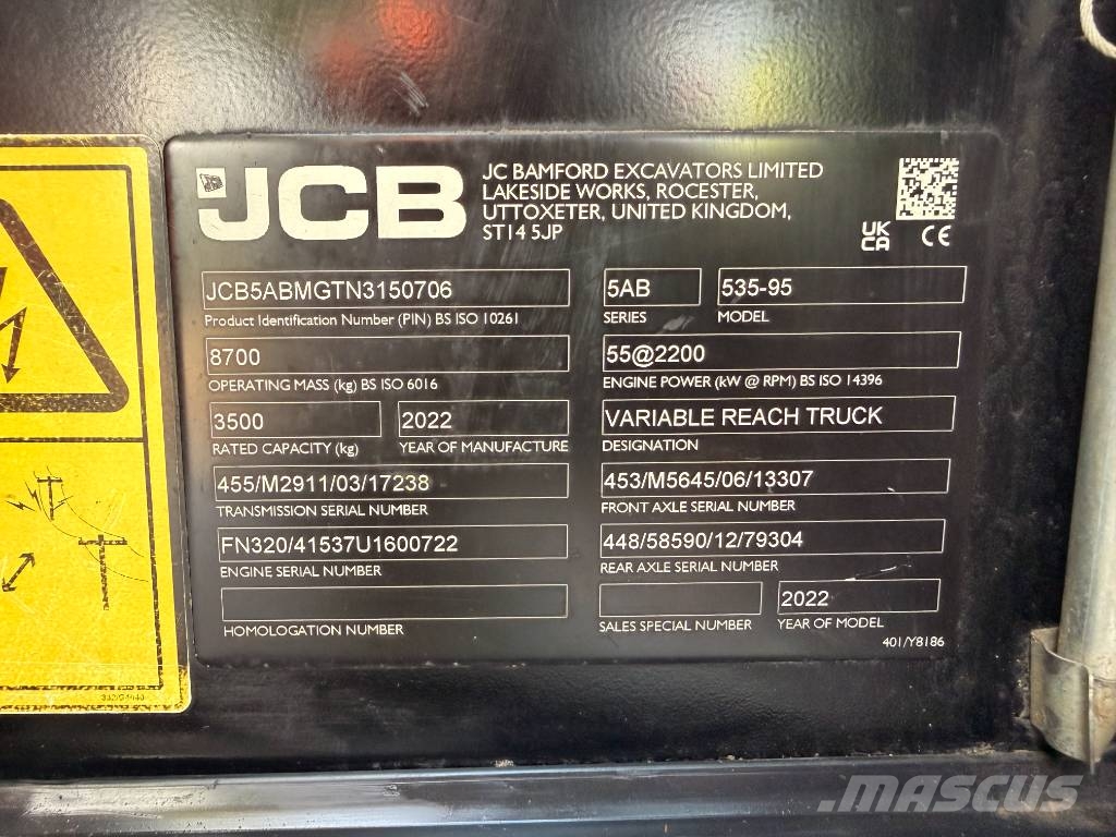 JCB 535-95 9 Meter Telehandler Teleskopski viličarji