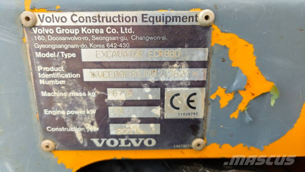 Volvo ECR 88 D Midigrävmaskiner 7t - 12t