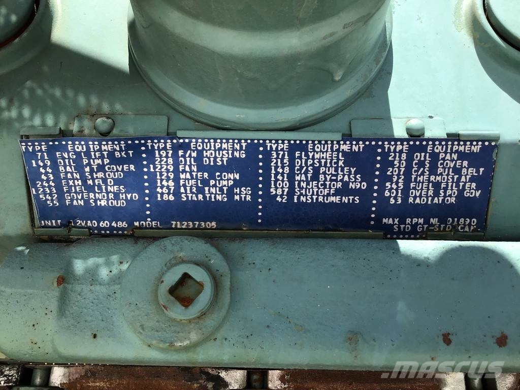 Detroit Diesel 12V71 7123-7305 GENERATOR 438KVA USED Diesel Generators