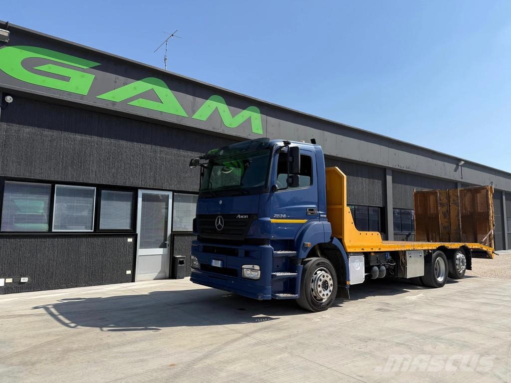 Mercedes-Benz Axor 2536 Tieflader + Rampen 6x2 Euro5 차량 수송차
