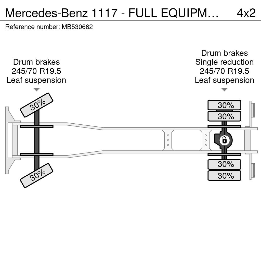 Mercedes-Benz 1117 - FULL EQUIPMENT INCLUDED FIRE TRUCK + LADDER 消防車