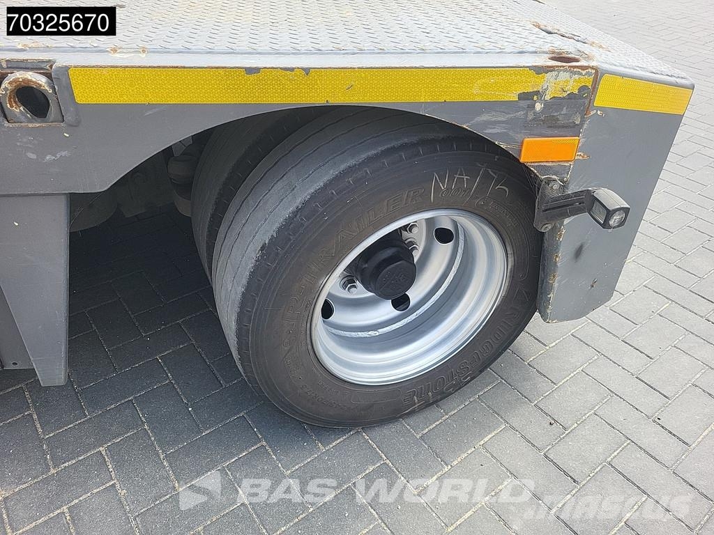 Nooteboom Extendable Remote 3xSteering Gooseneck نصف مقطورة مسطحة منخفضة
