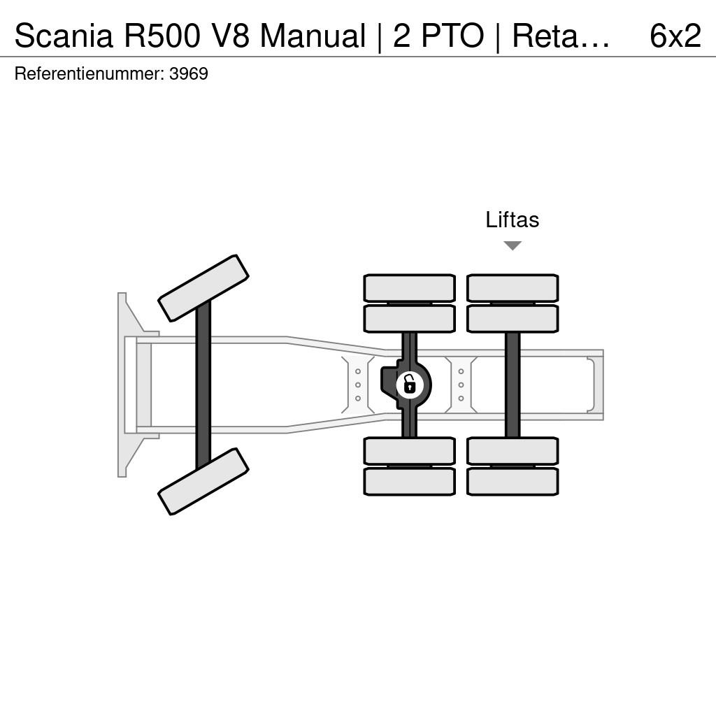 Scania R500 V8 Manual | 2 PTO | Retarder | Full air | Int Vlačilci